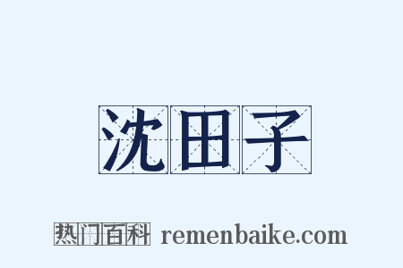 沈田子是什么意思的图片